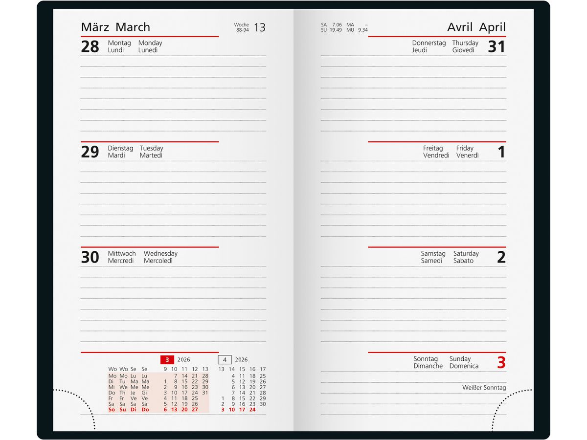 RIDOIDE TA International 2026 7016915046.26 1W/2S blau ML 8.7x15.3cm (4003273789722)