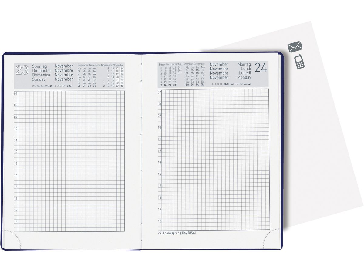 BIELLA Agenda Technikus 2026 825101050026U 1G/1P blu ML 10.1x14.2cm (7611365525348)