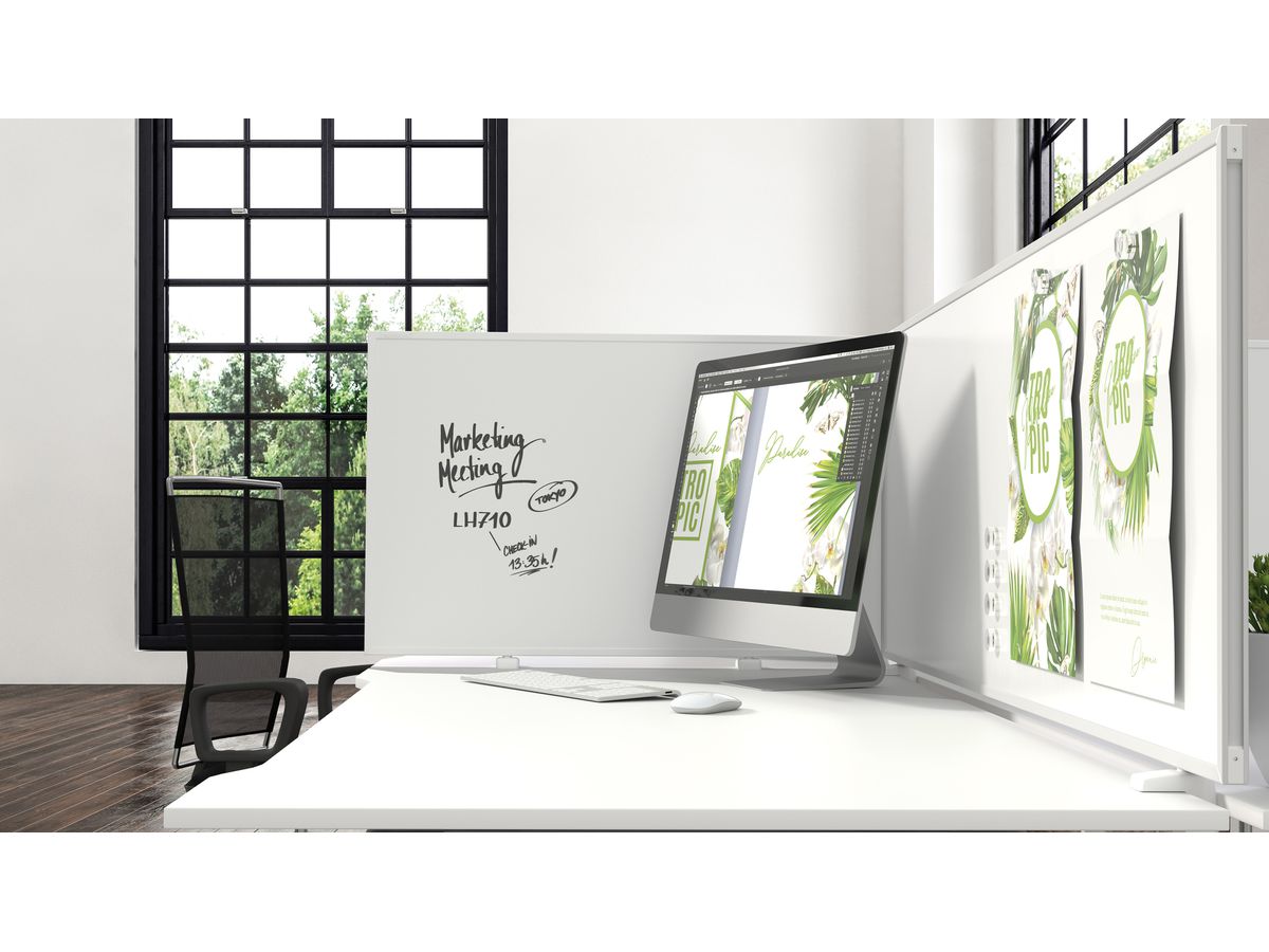 MAGNETOPLAN Divisorio da scrivania VP 1116018 rosa 1600x500mm (4013695064512)