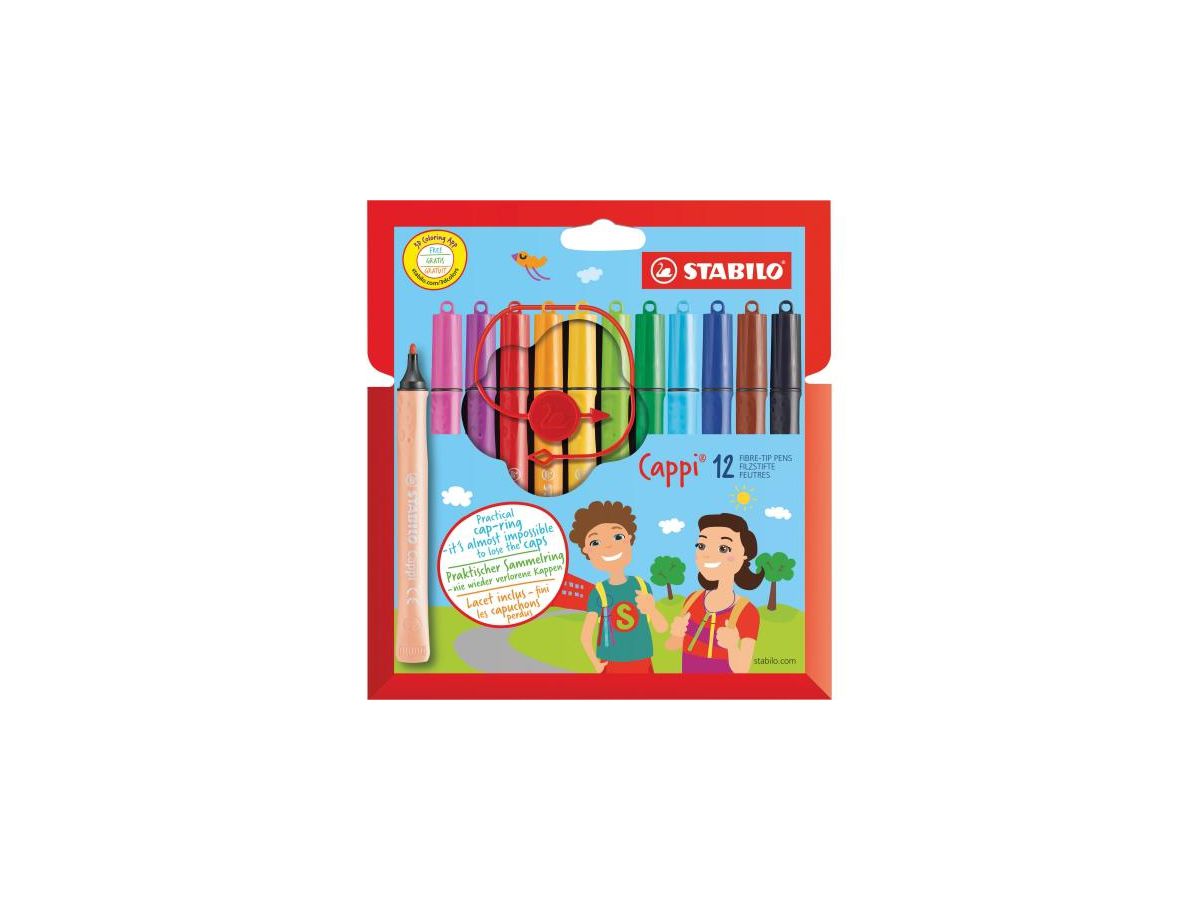 STABILO Cappi Penna fibra Astuccio 168/12-4 12 pezzi (4006381483711)