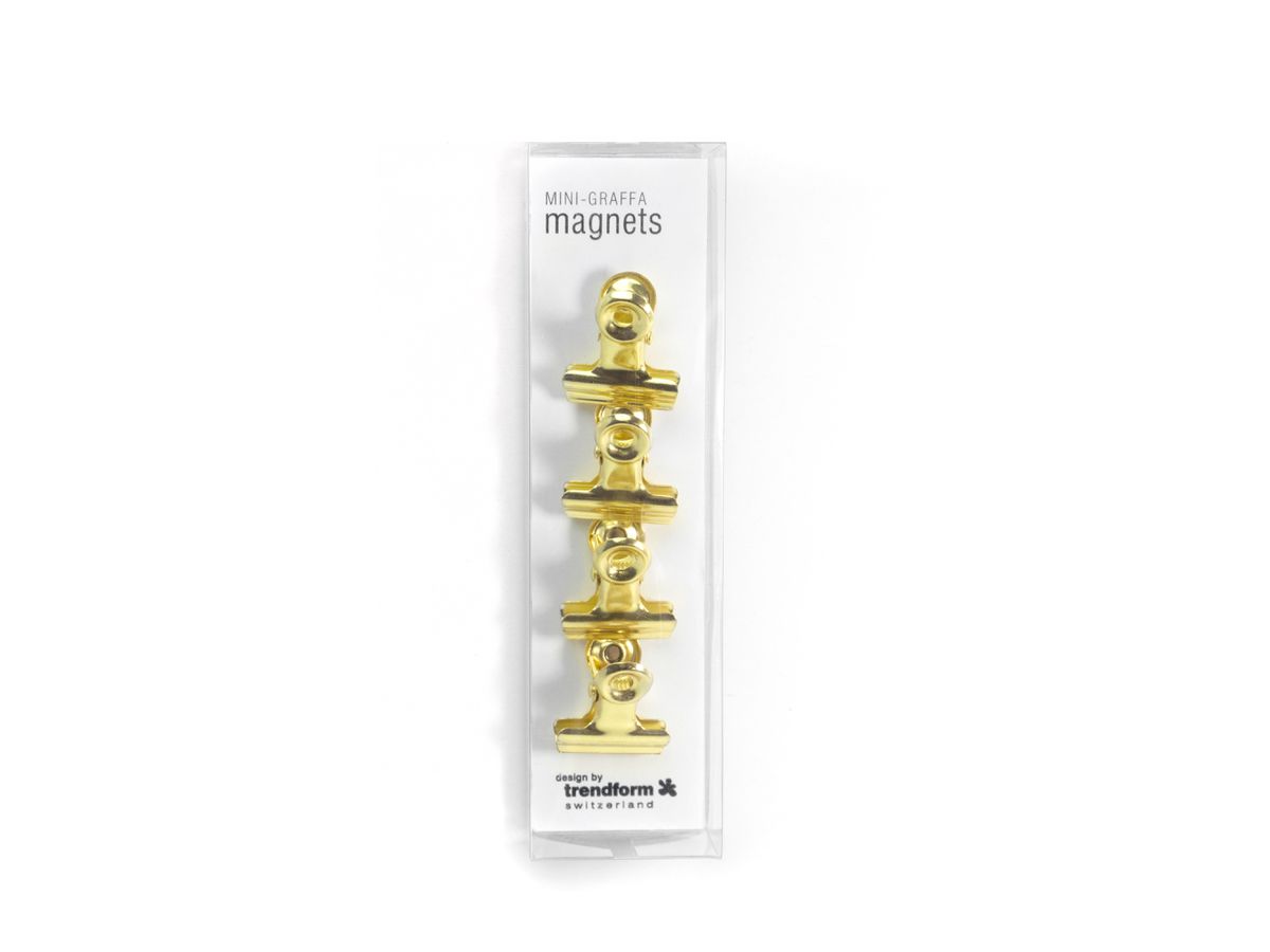 TRENDFORM Magnet-Clip MINI-GRAFFA TF3672 4er Set messing (7640169365959)