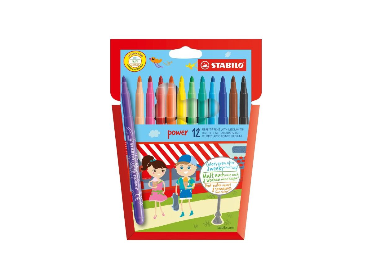 STABILO Penna fibra 2mm 280/1201 Power 12 pezzi (3168070280122)