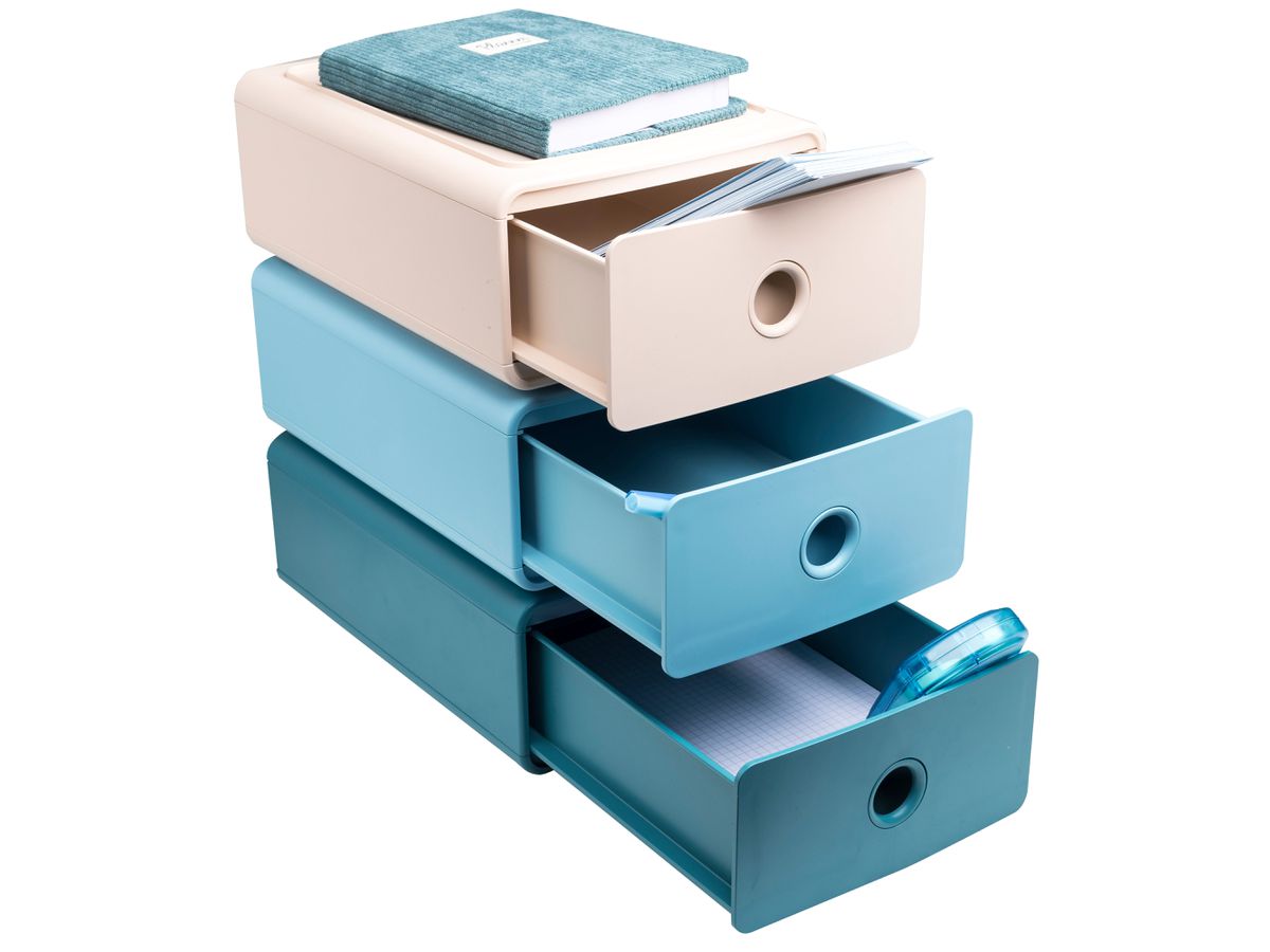 EXACOMPTA Set Tiroires SKANDI A5+ 315434D Tiny Box, 1 comp., bleu (9002493515437)