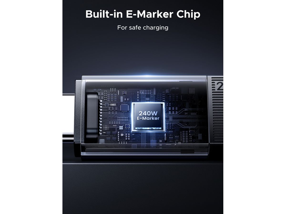 UGREEN Cable USB-C-C 5A,Max,4.0 Gen3 65175 240W,PD 3.1,40Gbps,1m (6941876261758)