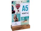 EXACOMPTA Supporto da tavolo A5 85258D trasparente, legno alto (9002493109391)