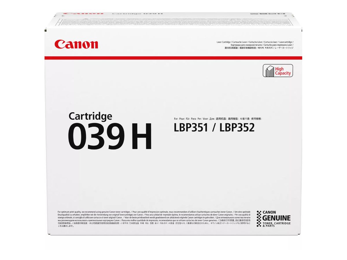 CANON Modulo di toner 039H nero 0288C001 LBP 351x/352x 25'000 pagine (4549292031492)