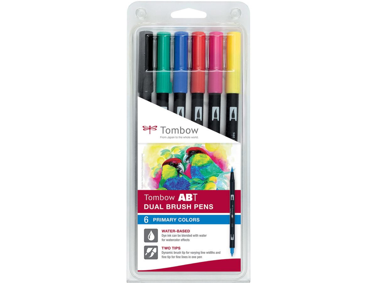 TOMBOW ABT Dual Brush Pen ABT-6P-1 6 pezzi (4003198104013)