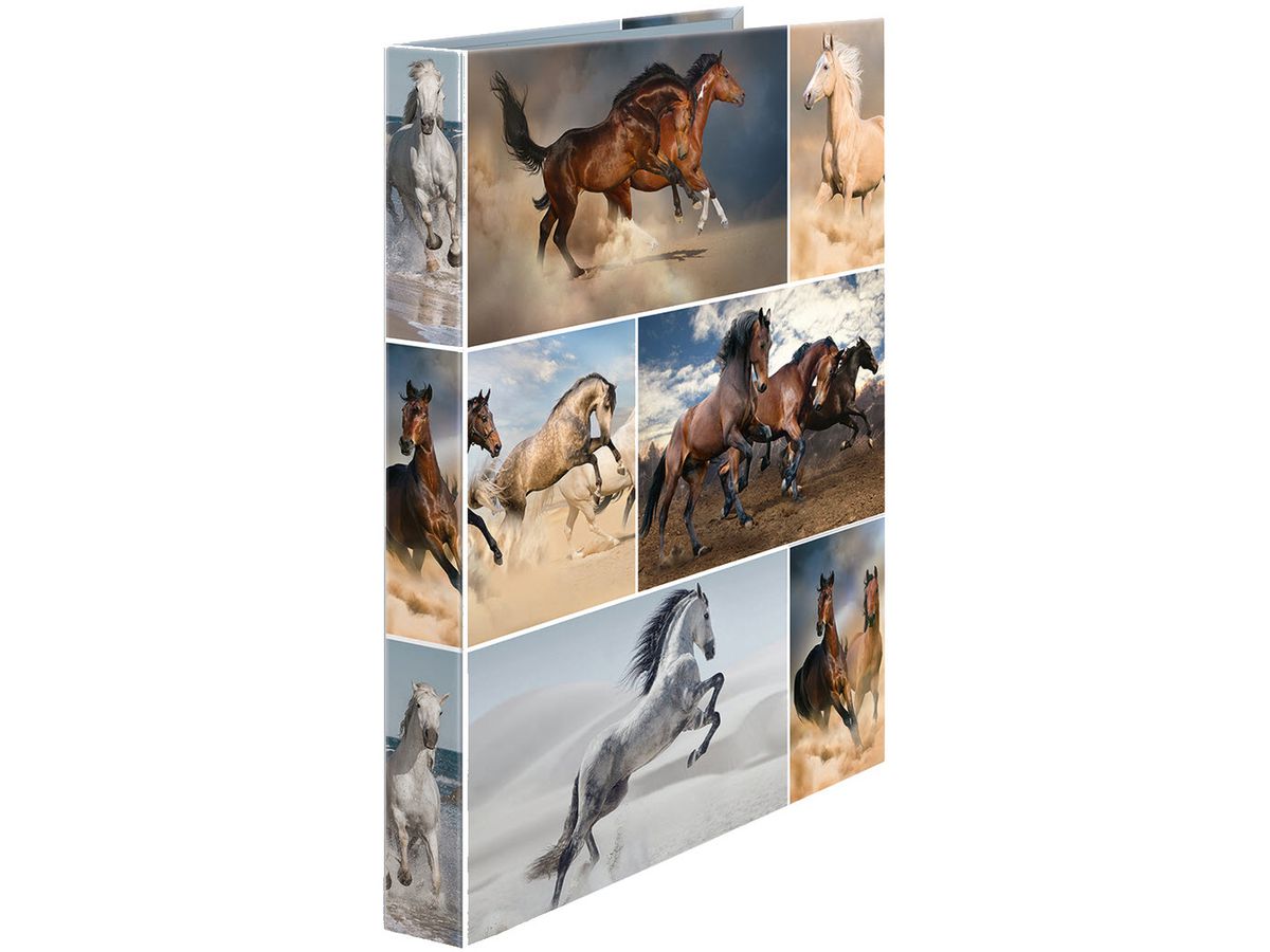 HERMA Classeur á anneaux A4 carton 19429 2D cheveaux (4008705194297)