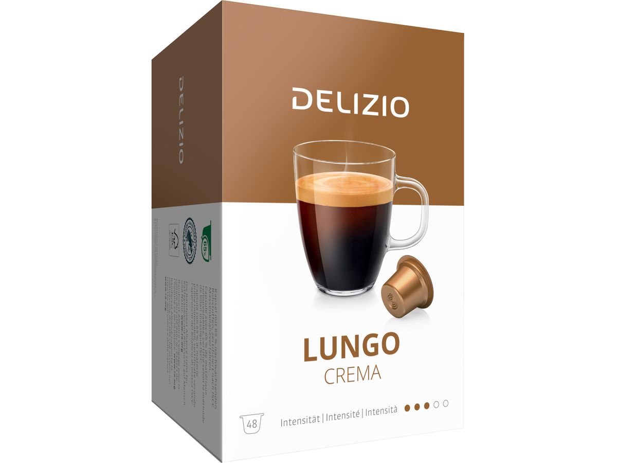 DELIZIO Caffè in capsule 10168322 Lungo Crema 48 pezzi (7617014129882)