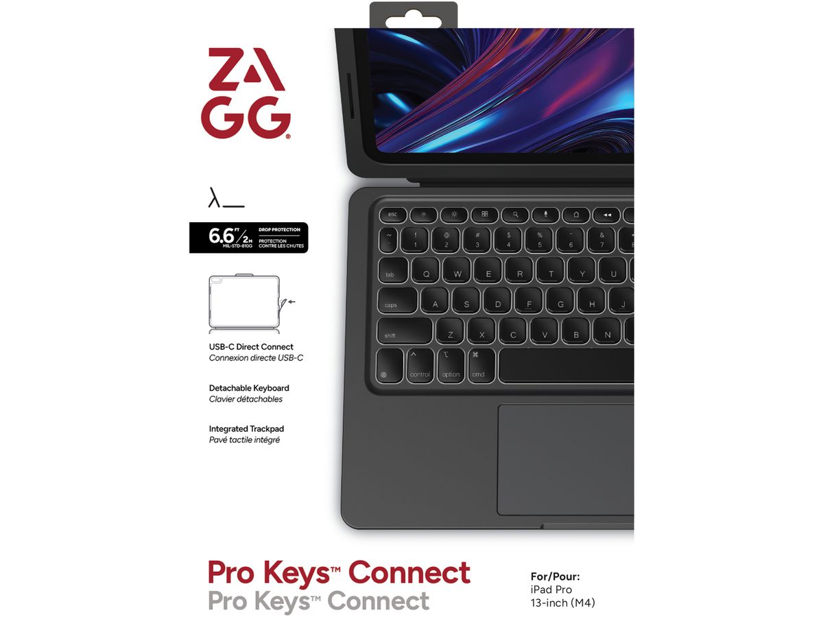 ZAGG Keyboard Pro Keys iPad Pro13 103414749 2 Connect, (M5/M4) Black,CH (0840390315915)
