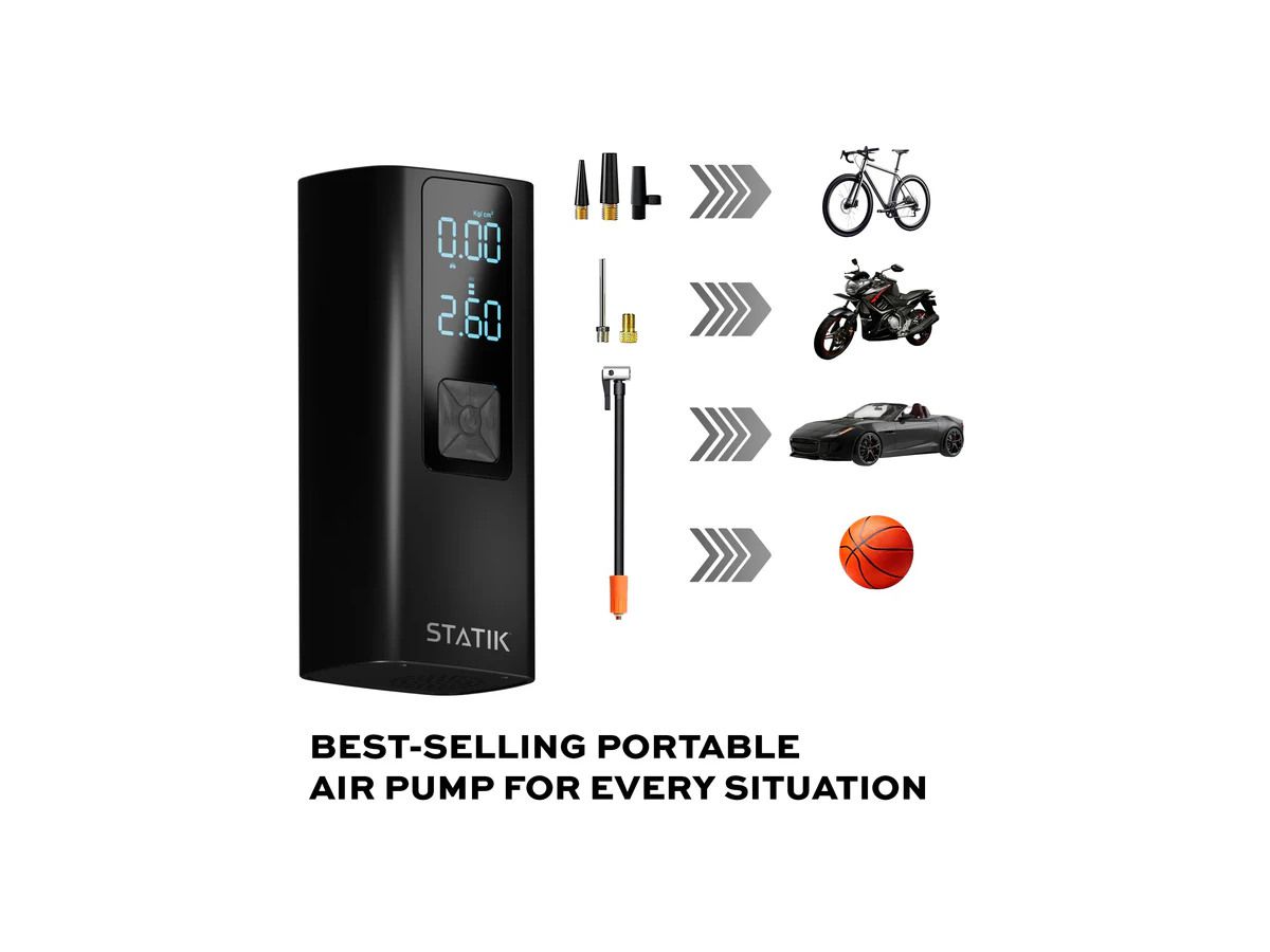 STATIK TireHero Wirel.Air Pump. PUP-0590 Built in PB 6000mAh, Black (0810024057573)