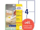 AVERY ZWECKFORM Étiquett.univers. 99,1x139mm L4733REV-25 blanc 120 pcs./25 + 5 flls. (4004182047330)