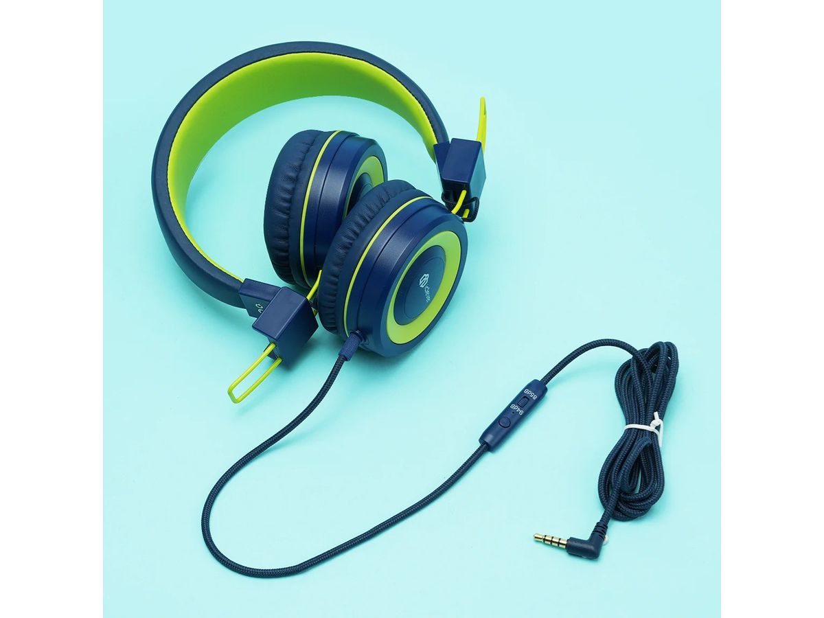 ICLEVER Wired Kids Headphones C01-1702N-41 HS14, 3,5mm, Mic, blue/green (6972312838661)