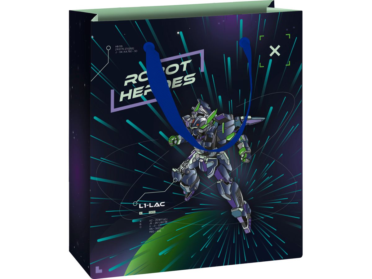 STEWO Geschenktasche Robot 2543517742 blau dunkel 18x8x21cm (7630050883891)