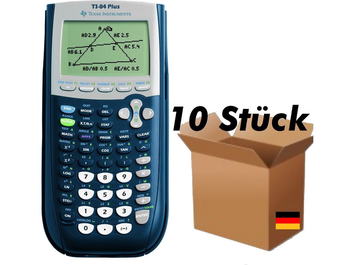 TEXAS INSTRUMENTS Grafikrechner 84+ TP GER DE, 10 Stück (3243480101981)
