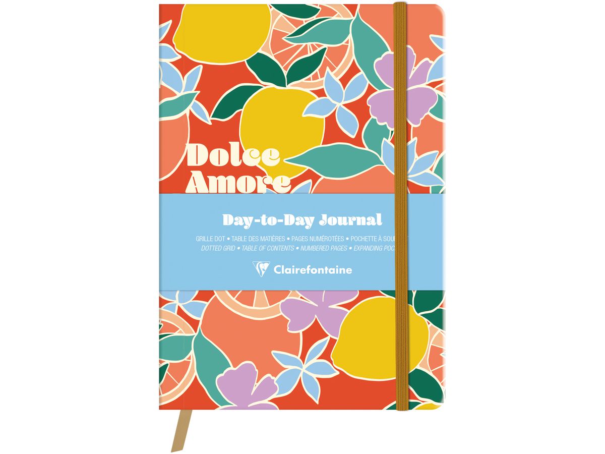 CLAIREFONTAINE Journale DolceAmore A5 116266C pointillé assorti 96 feuilles (3329681162669)