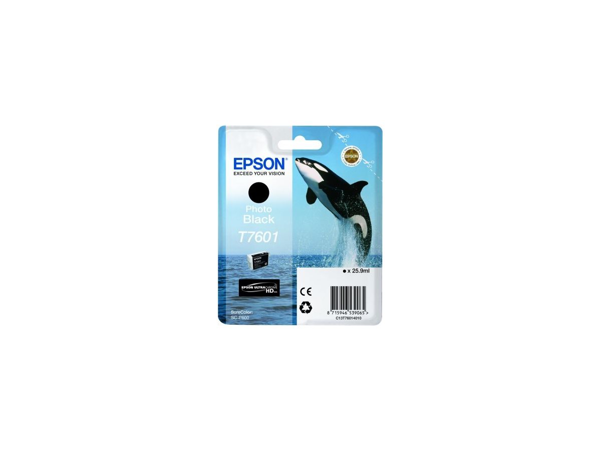 EPSON Cart. d'encre photo noir T760140 SureColor P 600 25,9ml (8715946539065)