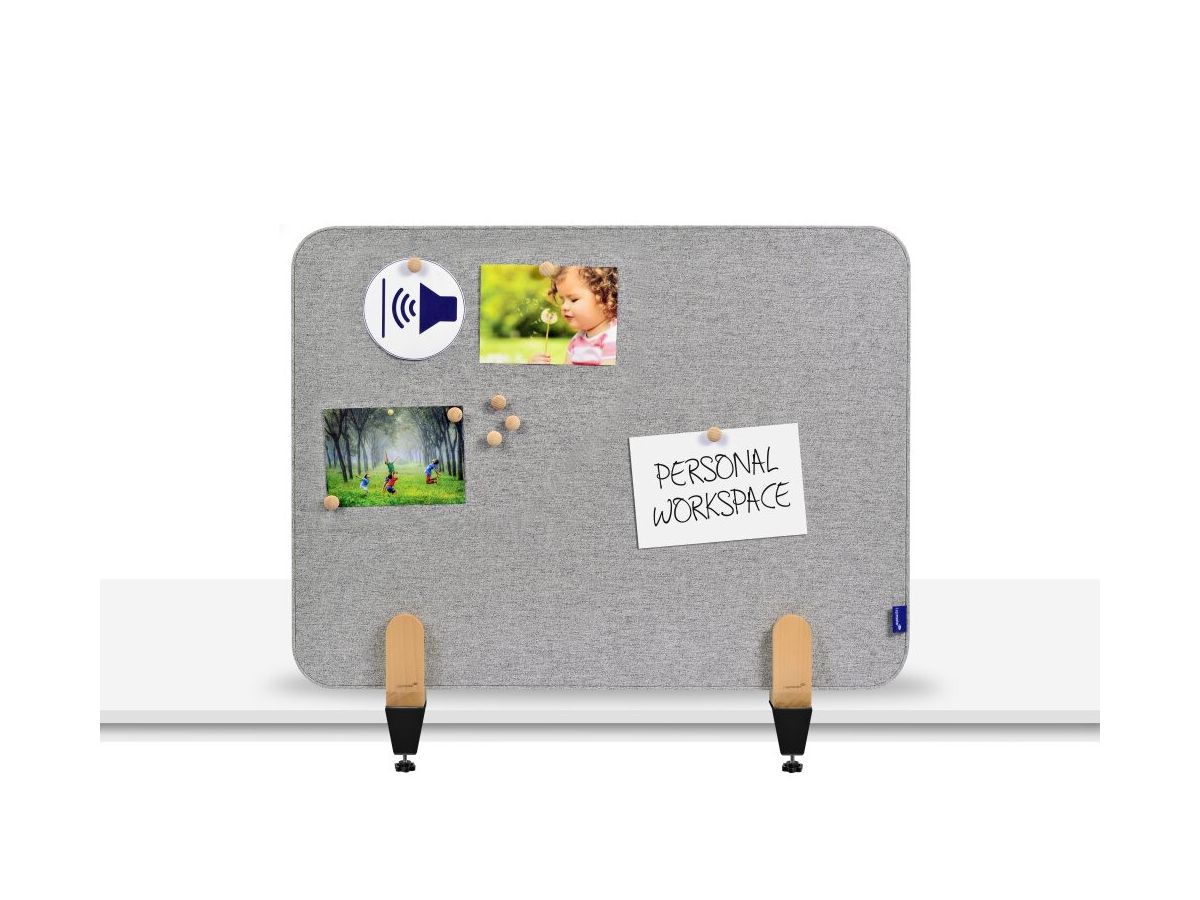 LEGAMASTER Séparateur de bureau 80x60cm 7-209810 ELEMENTS, gris (8713797101134)