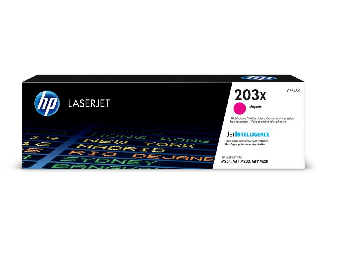 HP Toner-Modul 203X magenta CF543X CLJ Pro M254/MFP M280 2500 S. (0190781107156)