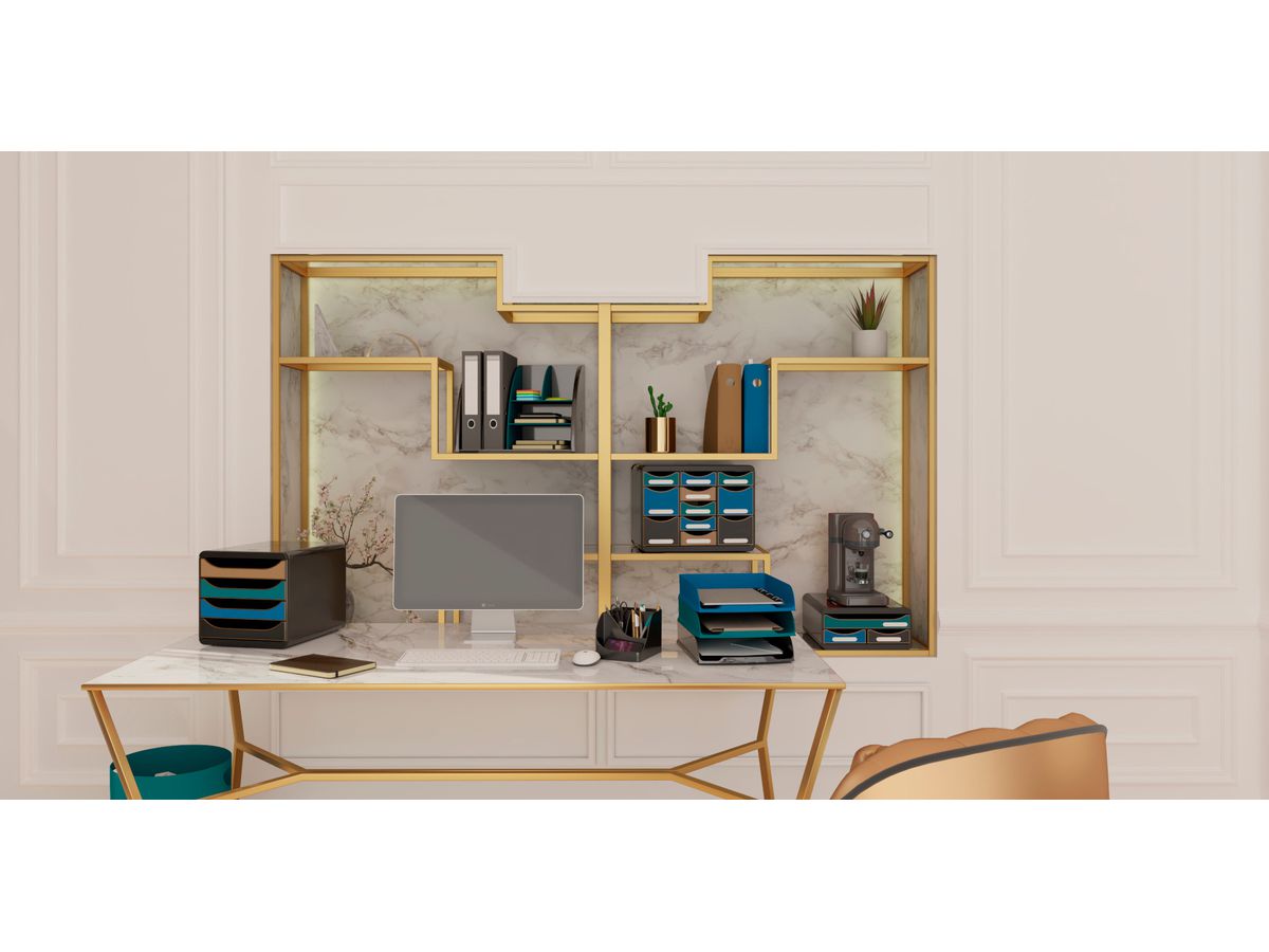 EXACOMPTA Briefablage NEO DECO A4+ 11128D Combo Styli, blaugrün (9002493112285)