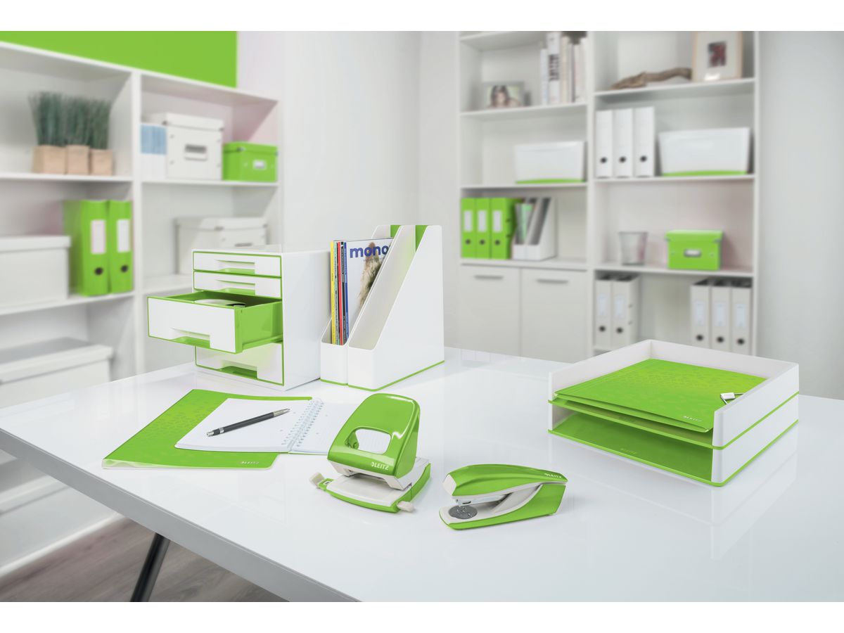 LEITZ Locher/Hefter WOW 5095 5095-10-54 grün, Bundle 30 Blatt (4002432123537)