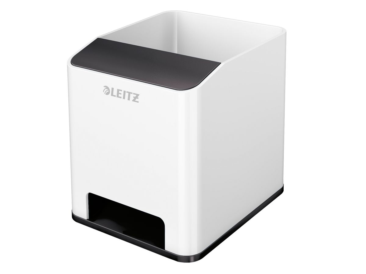 LEITZ Sound Stifteköcher WOW 5363-10-95 weiss/schwarz (4002432122110)