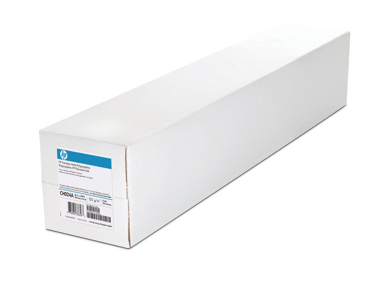HP Everyday Polypropylen mat 61m CH024A DesignJet 2 x 36 pouces (0848412013061)
