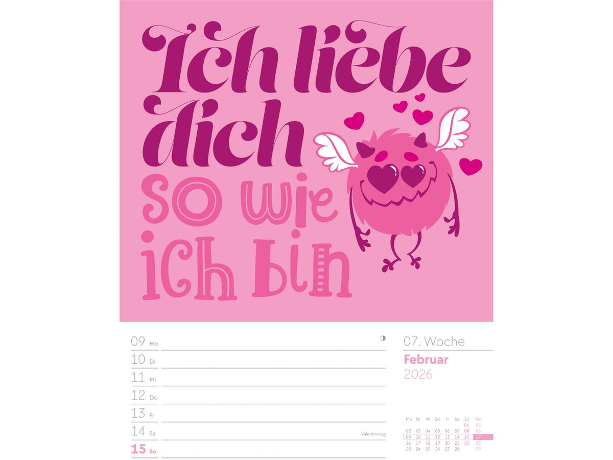 ACKERMANN Bildkalender 2026 2695 Klartext DE 25x33cm (9783838426952)