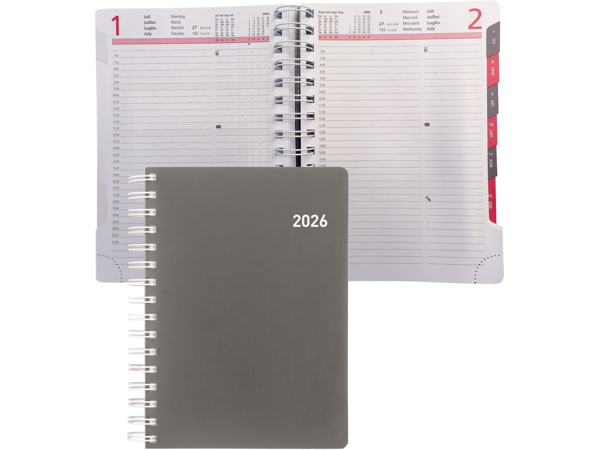 BIELLA Agenda Registra plus W-O 2026 808510000026U 1G/1P Cylar ML 14.5x20.5cm (7611365524037)