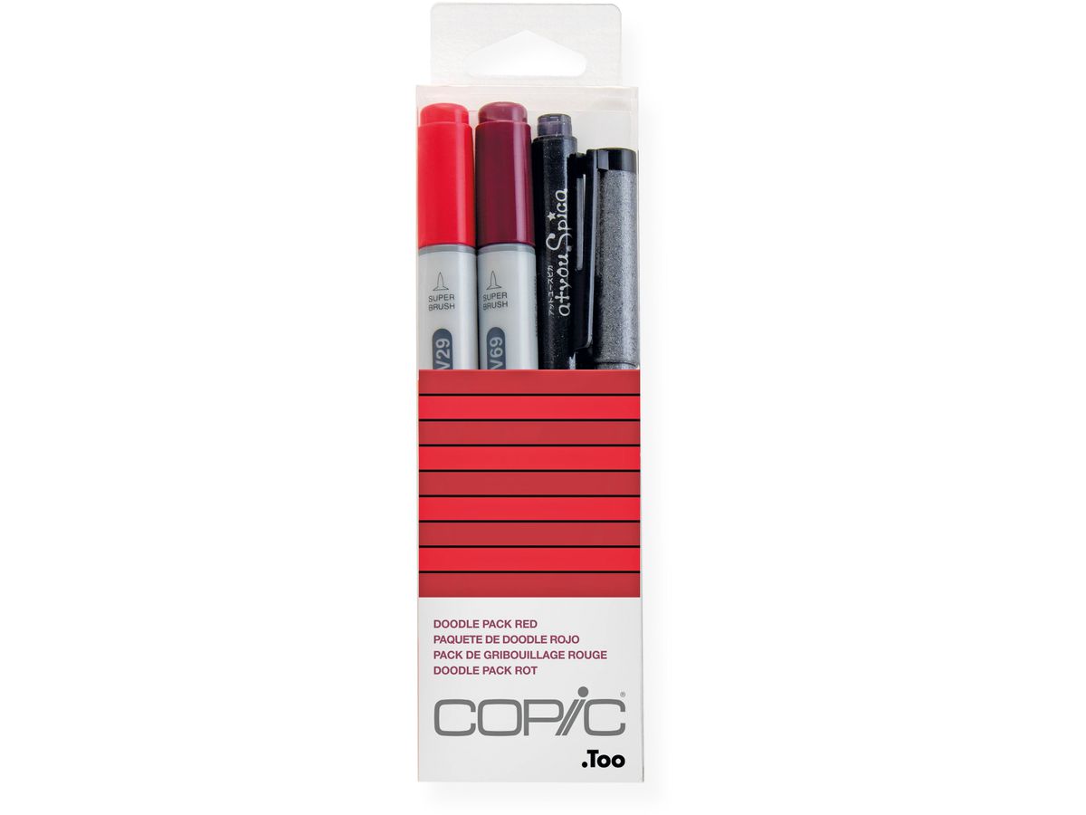 COPIC Marker Ciao 22075641 Doodle pack Red 4 Stück (4511338053836)