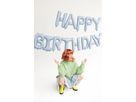PARTYDECO Palloncino in foil 340x35cm FB6T-001J Happy Birthday azzurro (5904555052727)