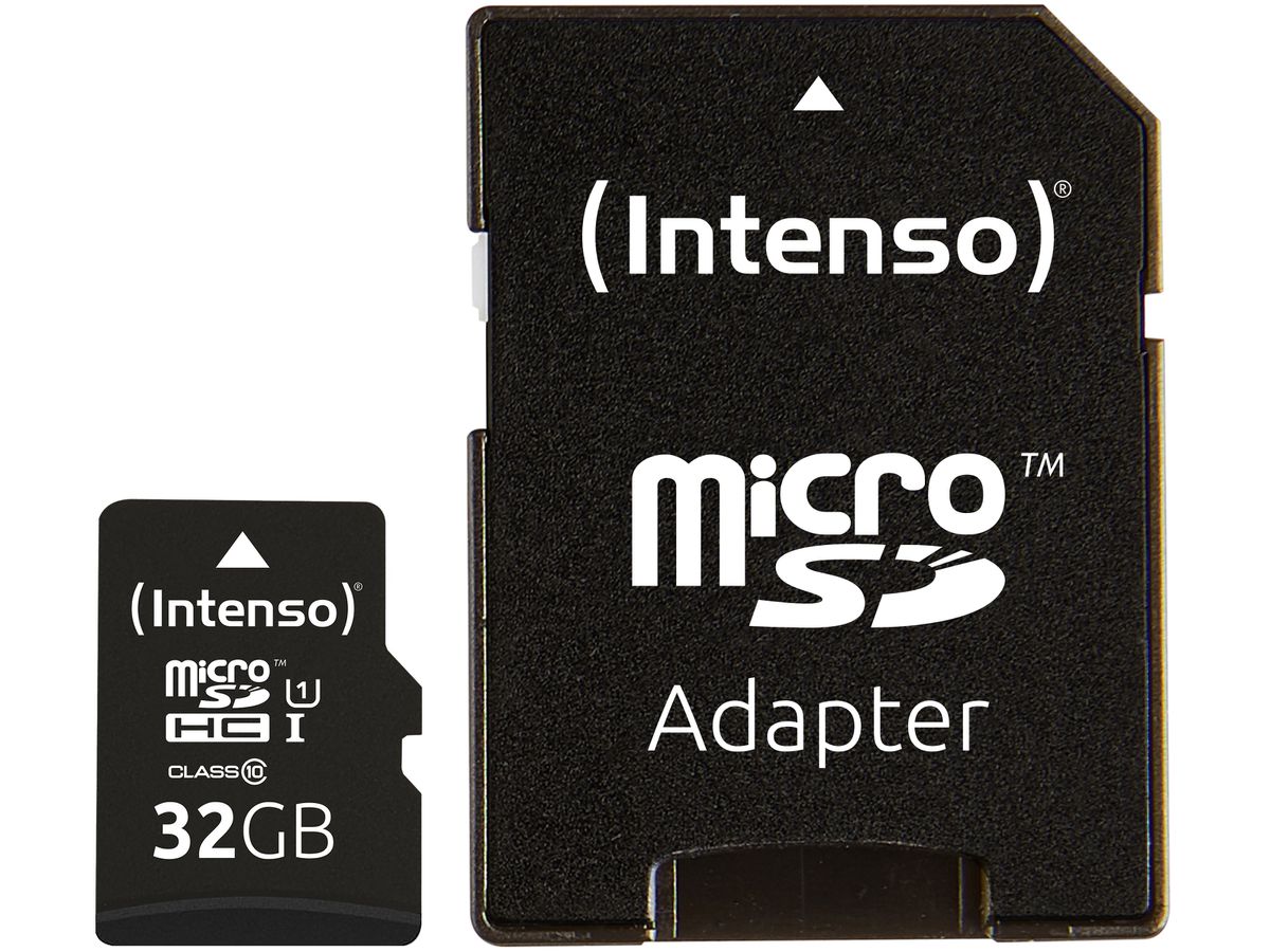 INTENSO Micro SDHC Card PREMIUM 32GB 3423480 with adapter, UHS-1 (4034303019830)