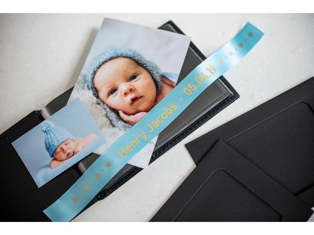 PTOUCH Band hellblau/gold TZE-RL54 Tze Geräte 24mm (4977766801942)