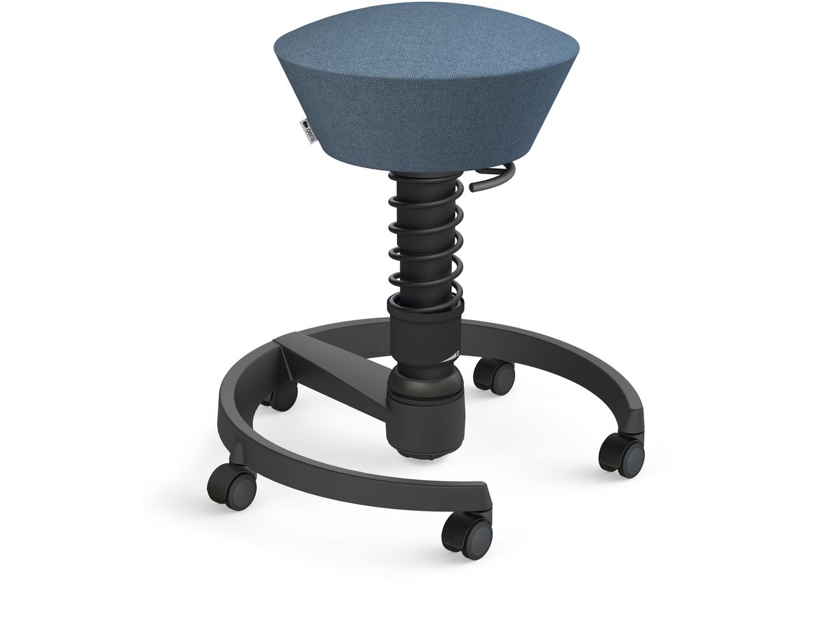 AERIS Tabouret Swopper 102HBSTBKBKC noir/bleu, à roulettes (4250200425424)