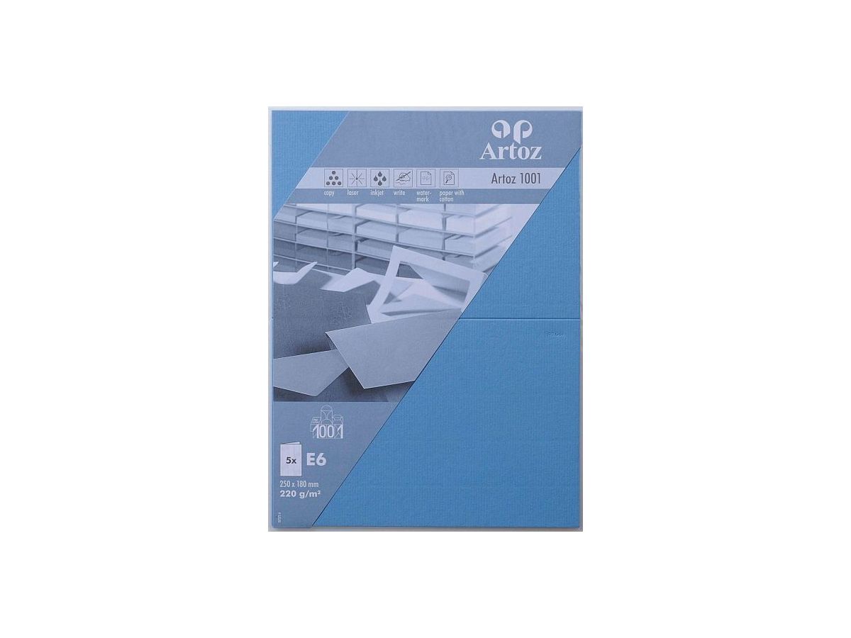 ARTOZ Cartes 1001 E6 107372264 220g, bleu marie 5 feuilles (7612450705188)