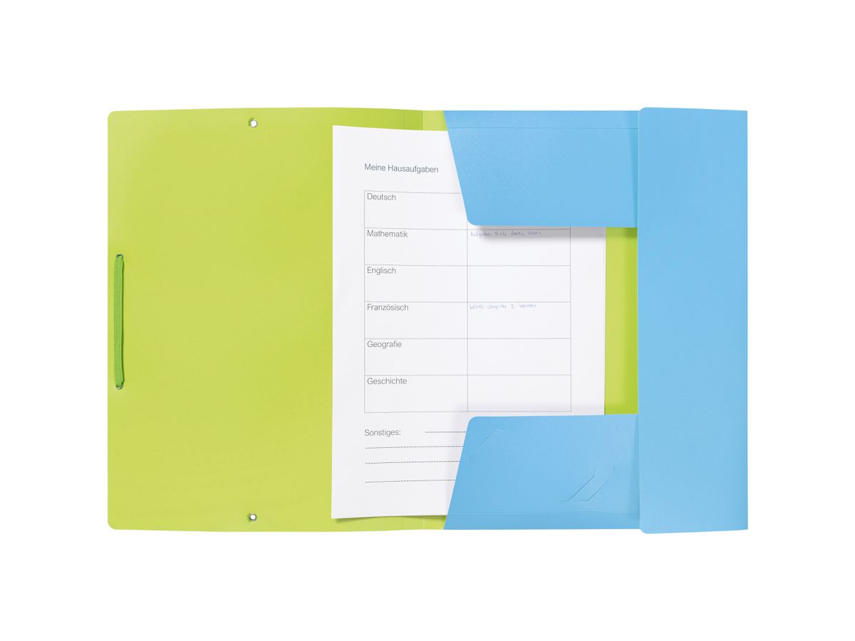 KOLMA Cartella elastica Doppia A4 11.079.20 blu/verde (7611967113745)