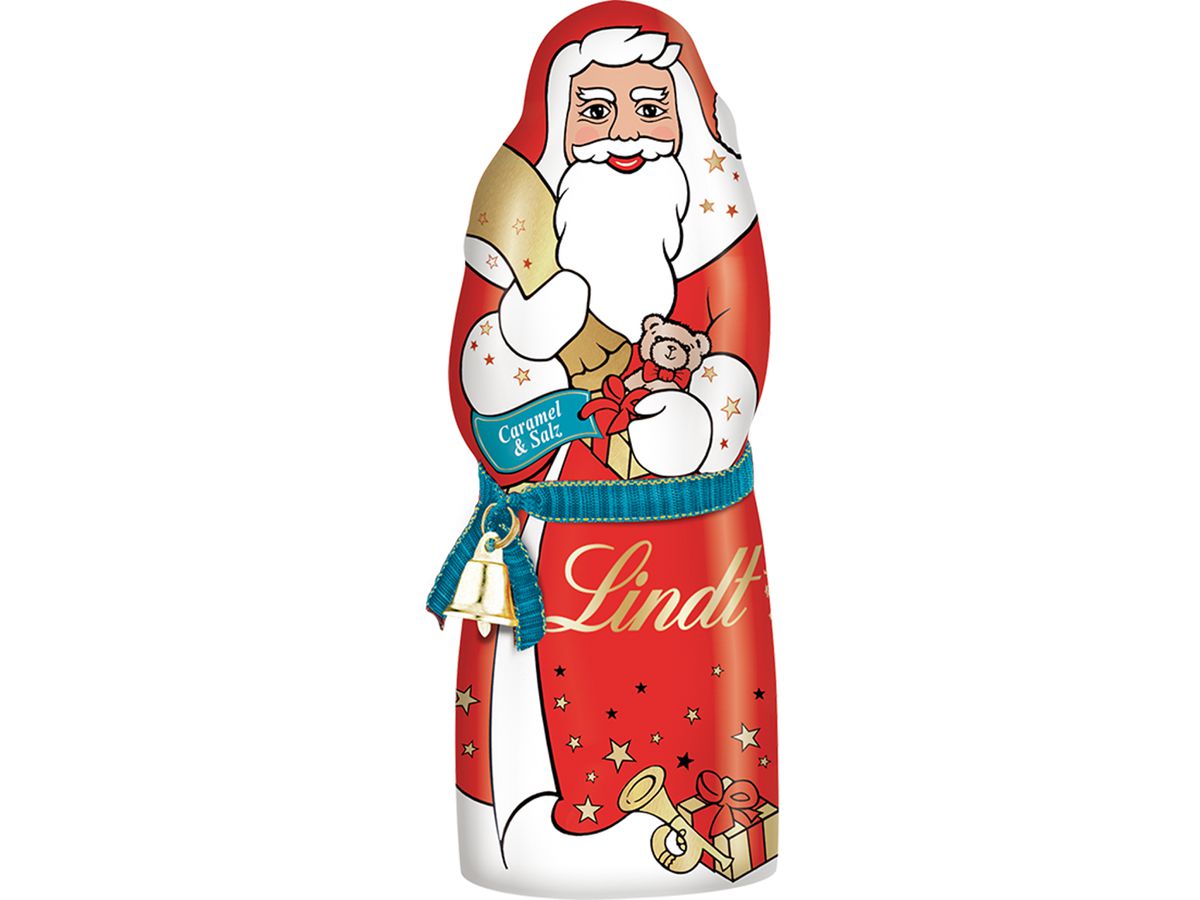 LINDT Babbo Natale 676616 Caramello salato al latte 125g (4000539753466)
