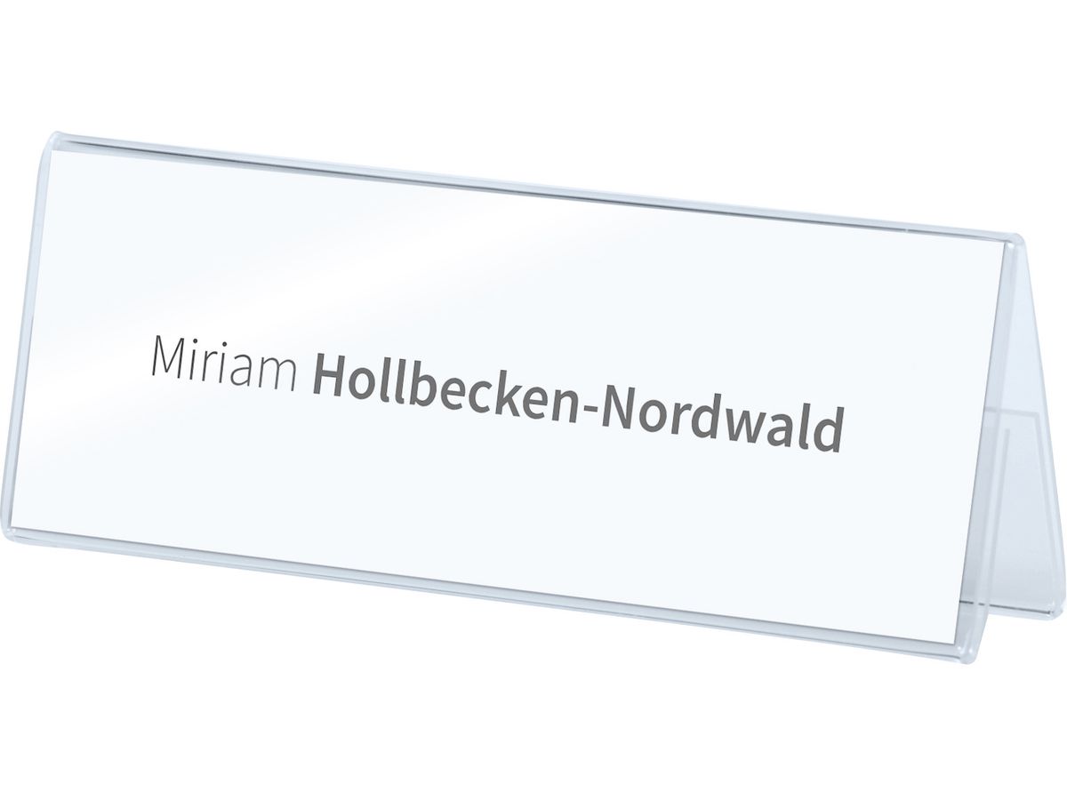 DEFLECTO Tischnamenschilder 48601 transparent A4 (0079916486017)