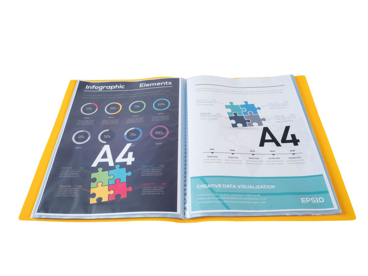 EXACOMPTA Cartella ad anelli A4 85109E giallo 100 borse (3130630851097)