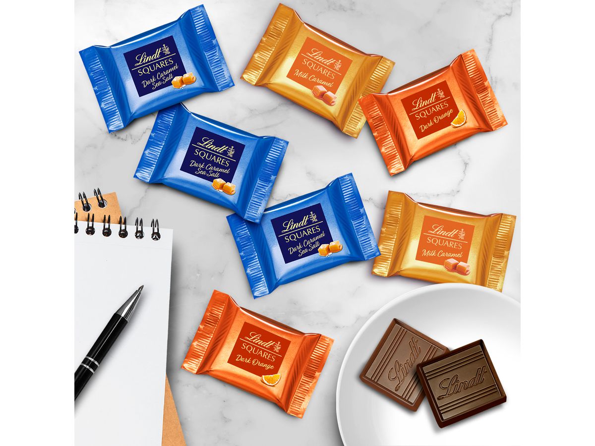 LINDT Squares Pralinés 461171 Assortito 250g (7610400095051)