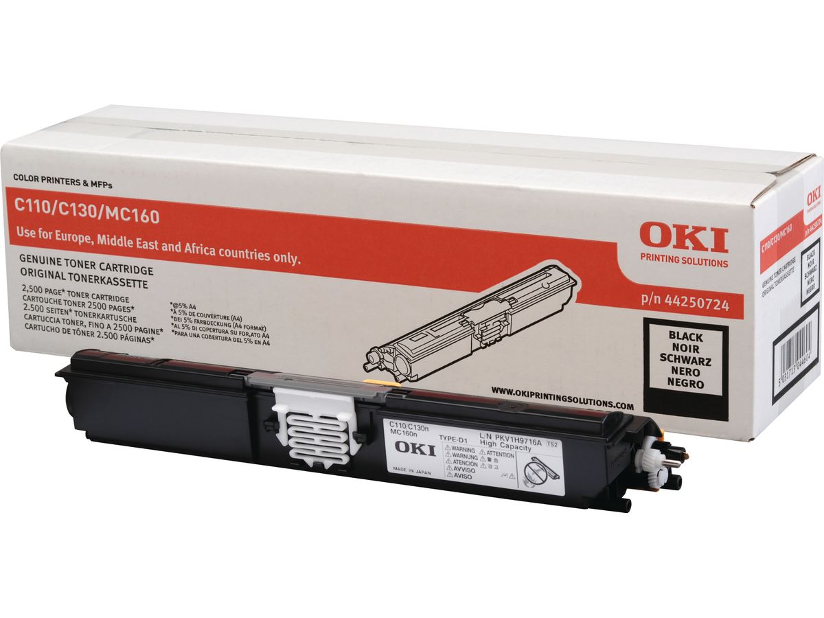 OKI Toner HY noir 44250724 C110/C130 2500 pages (5031713044604)