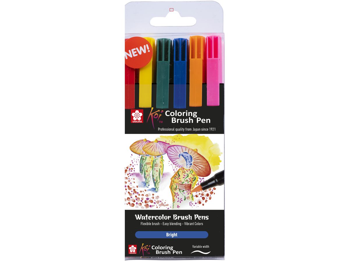 SAKURA Brush Pen Sakura XBR6B1 Set, 6 Farben (0084511316799)