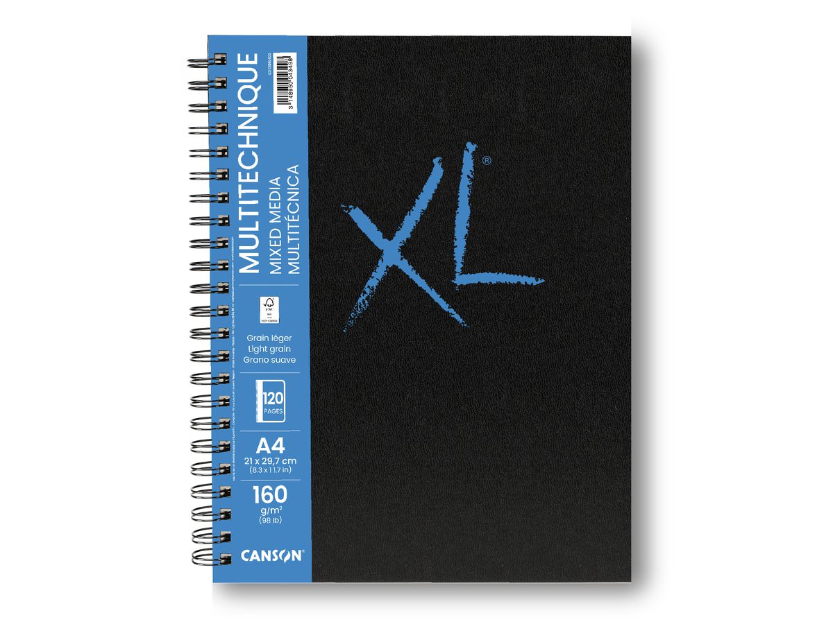 CANSON XL Mixed Media Book A4 31200L022 120 flles, blance, 160g (3148950043498)