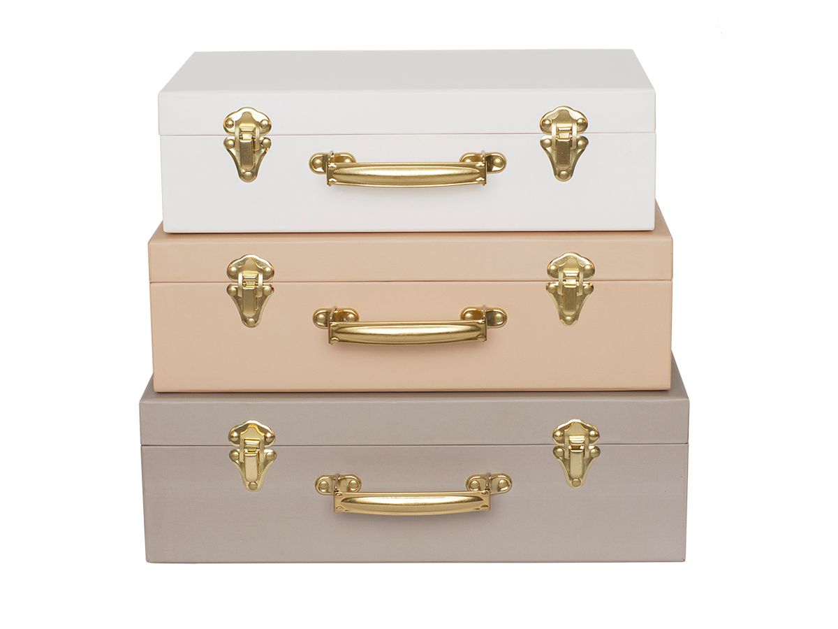 JABADABADO Valise de rangement A3220 beige 3 pièces (7332599032203)