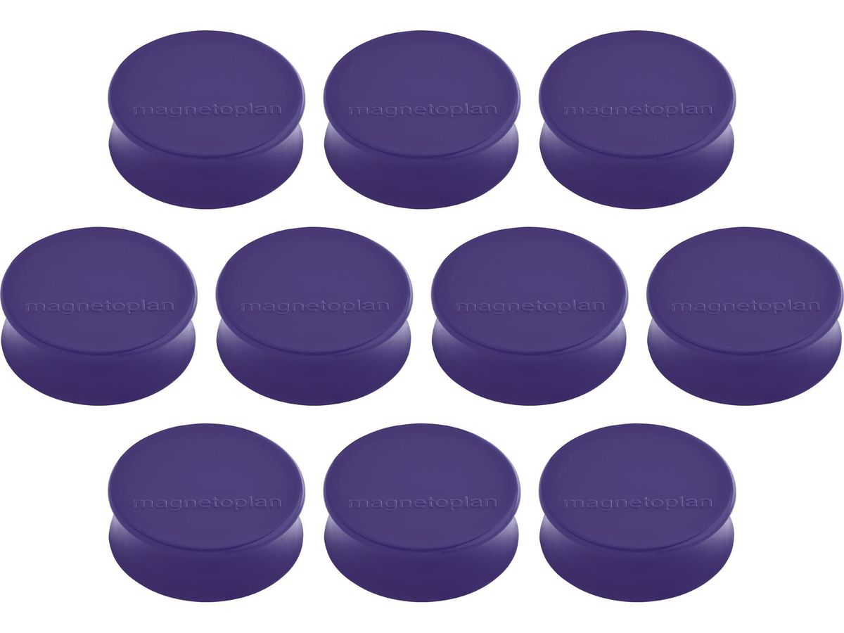 MAGNETOPLAN Aimant Ergo Large 10pcs. 1665011 violet 34x17.5mm (4013695045139)