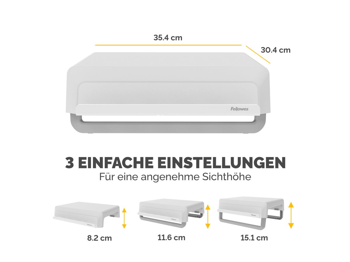 FELLOWES Supports pour écran Breyta 100016561 blanc (0043859794904)