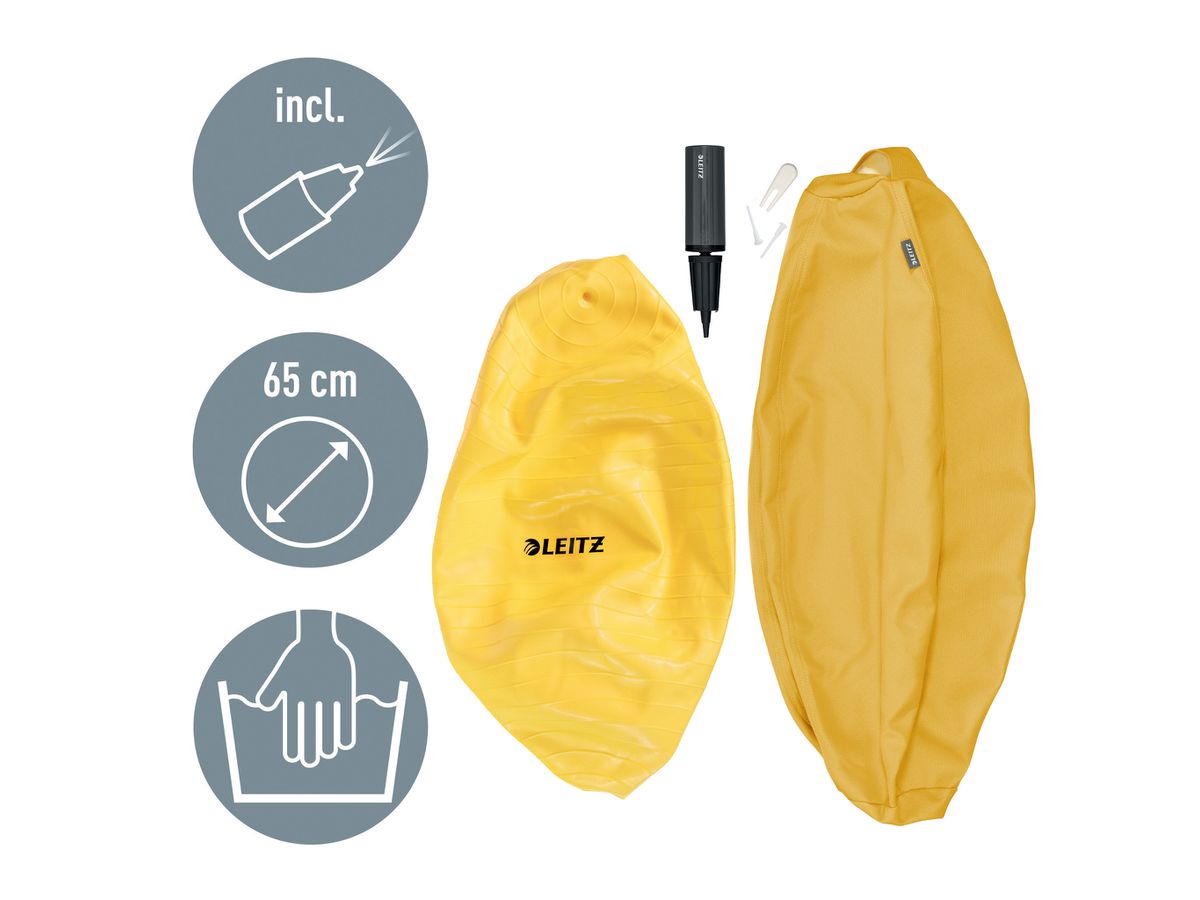 LEITZ Sfera del sedile Cosy 5279-00-19 giallo Ø65cm 1 pezzo (4002432129522)
