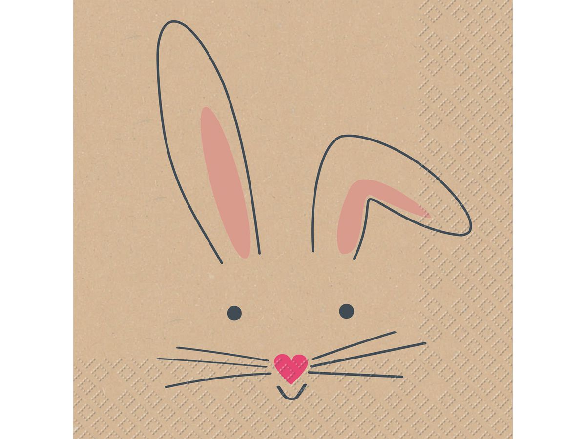 STEWO Serviettes Bunny 2572544328 rose vif 33x33cm (7630050860359)