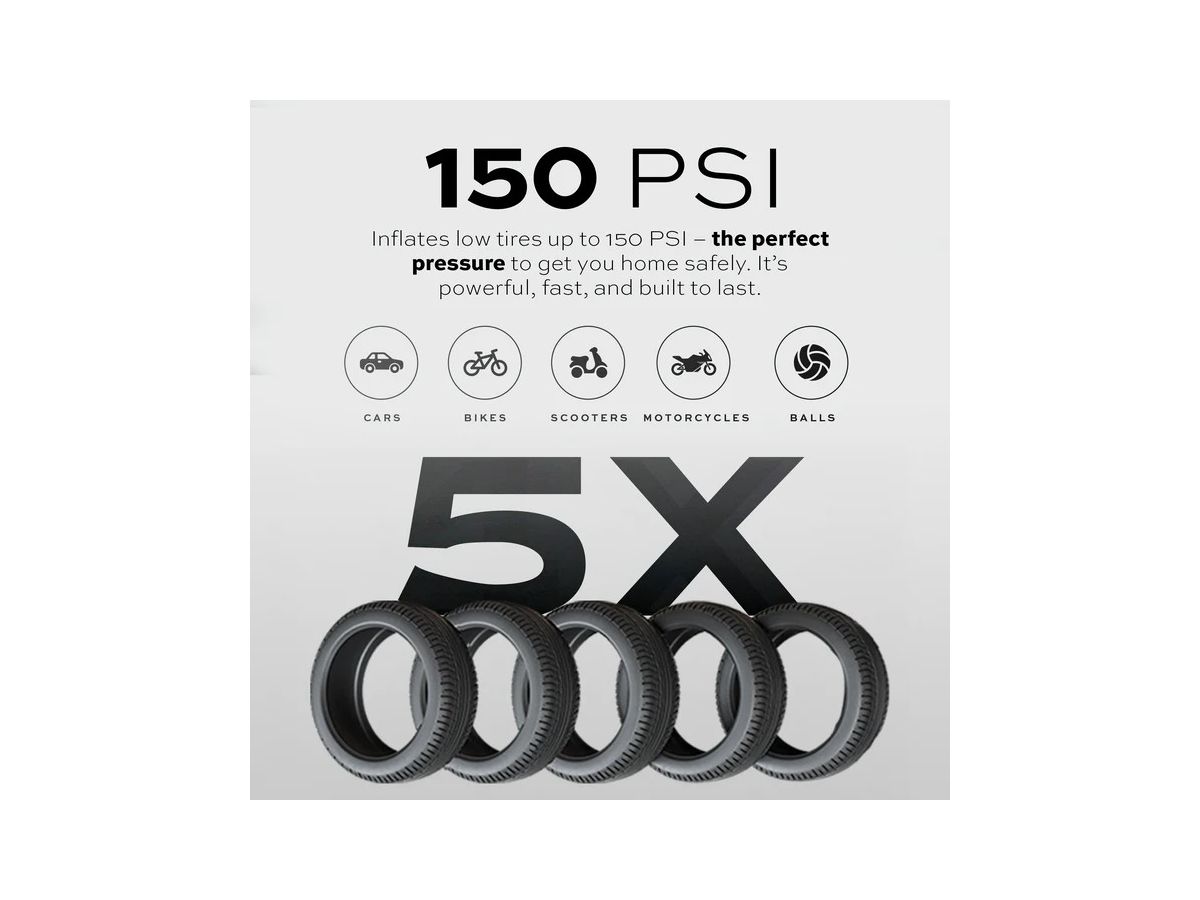 STATIK TireHero Wirel.Air Pump. PUP-0590 Built in PB 6000mAh, Black (0810024057573)