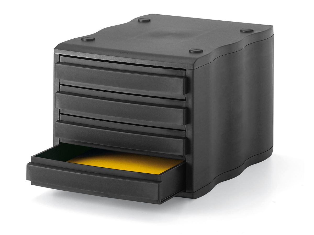 STYRO Set tiroirs Styrowave 248-8501.99 4 tiroirs, noir (7612176101226)